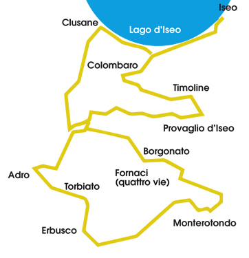Mappa itinerario giallo